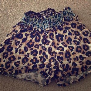 Justice animal print shorts